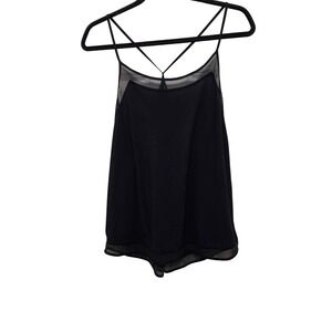 Lululemon Black Sheer-Panel Strappy Tank Top Size 4-6